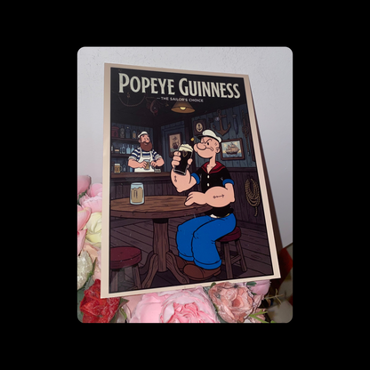 Popeye Guinness Metal Bar Sign 15cm x 20cm