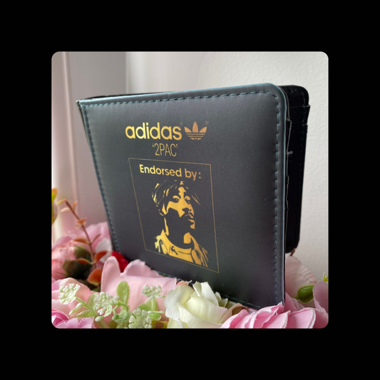 Adidas Endorsed By 2Pac Black & Gold PU Material Wallet