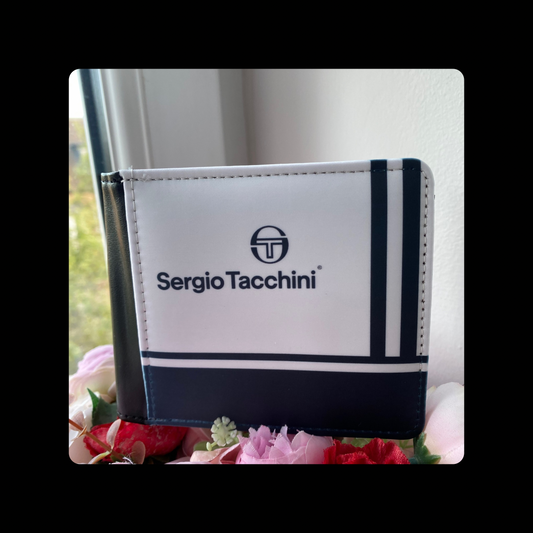 Sergio Tacchini 80’s Football Casuals White & Navy/Black Wallet PU Material Wallet