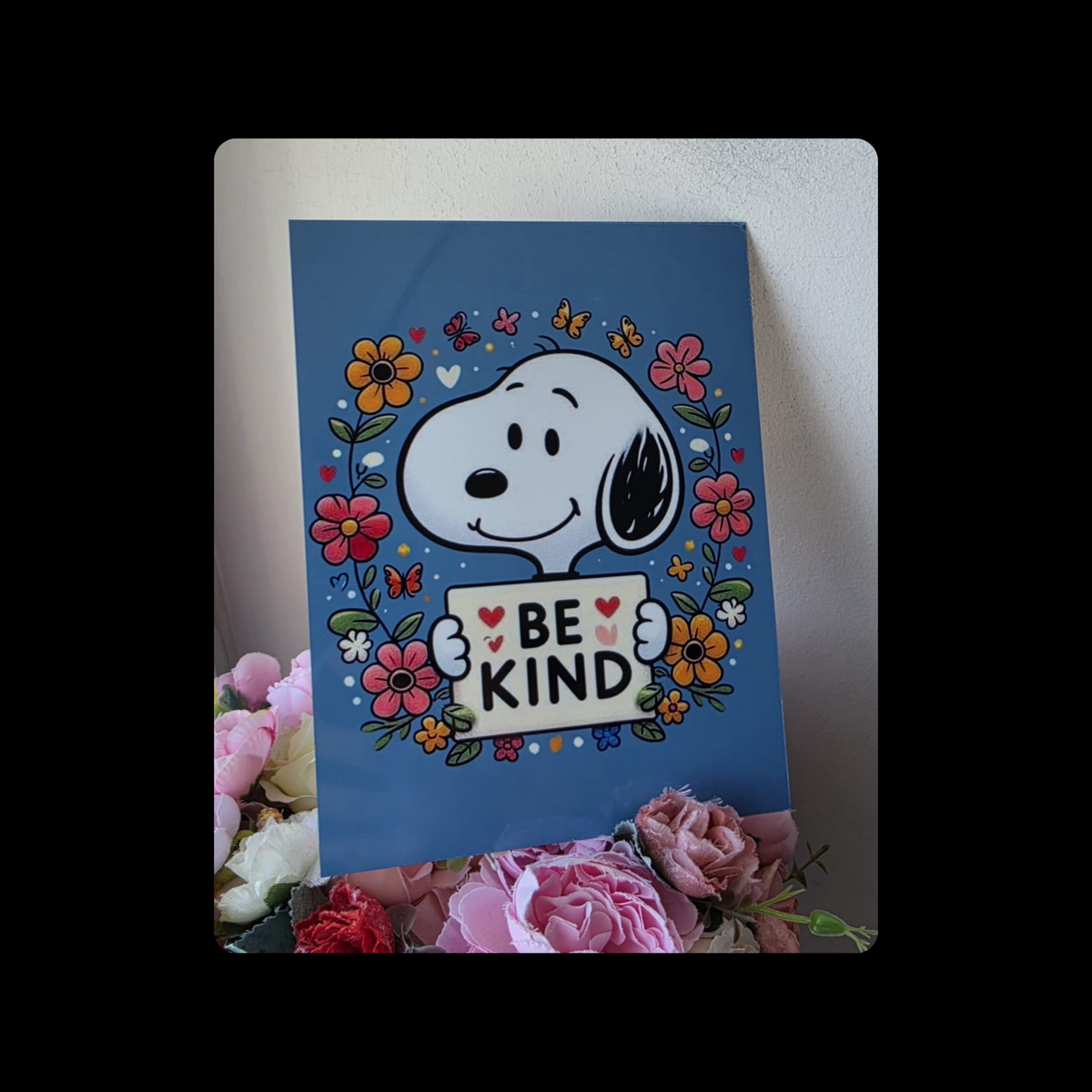 Snoopy Be Kind Metal Bar Sign 15cm x 20cm