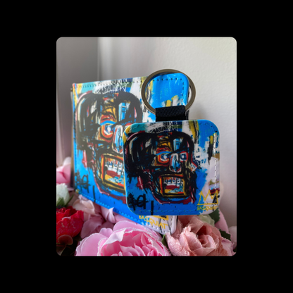 Jean-Michel Basquiat Untitled Painting PU Material Wallet & Keyring