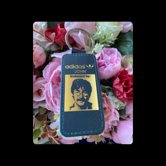 Adidas Endorsed By John Lennon Black & Gold Keyring