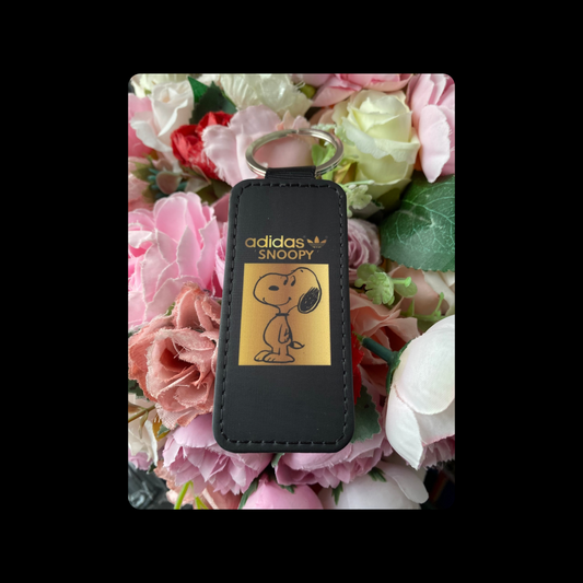 Adidas Endorsed By Snoopy Black & Gold Keyring