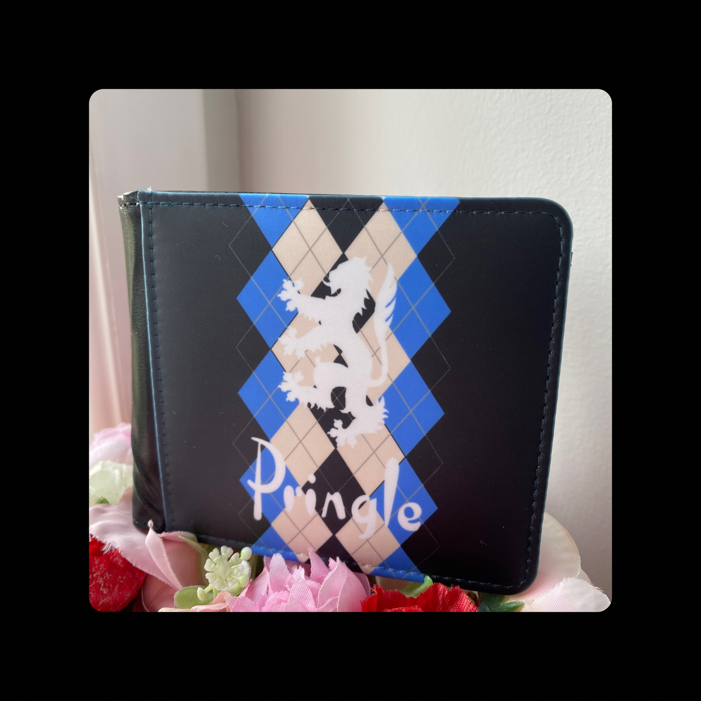 Pringle 80’s Football Casuals Terrace Culture Style Jumper Black PU Material Wallet