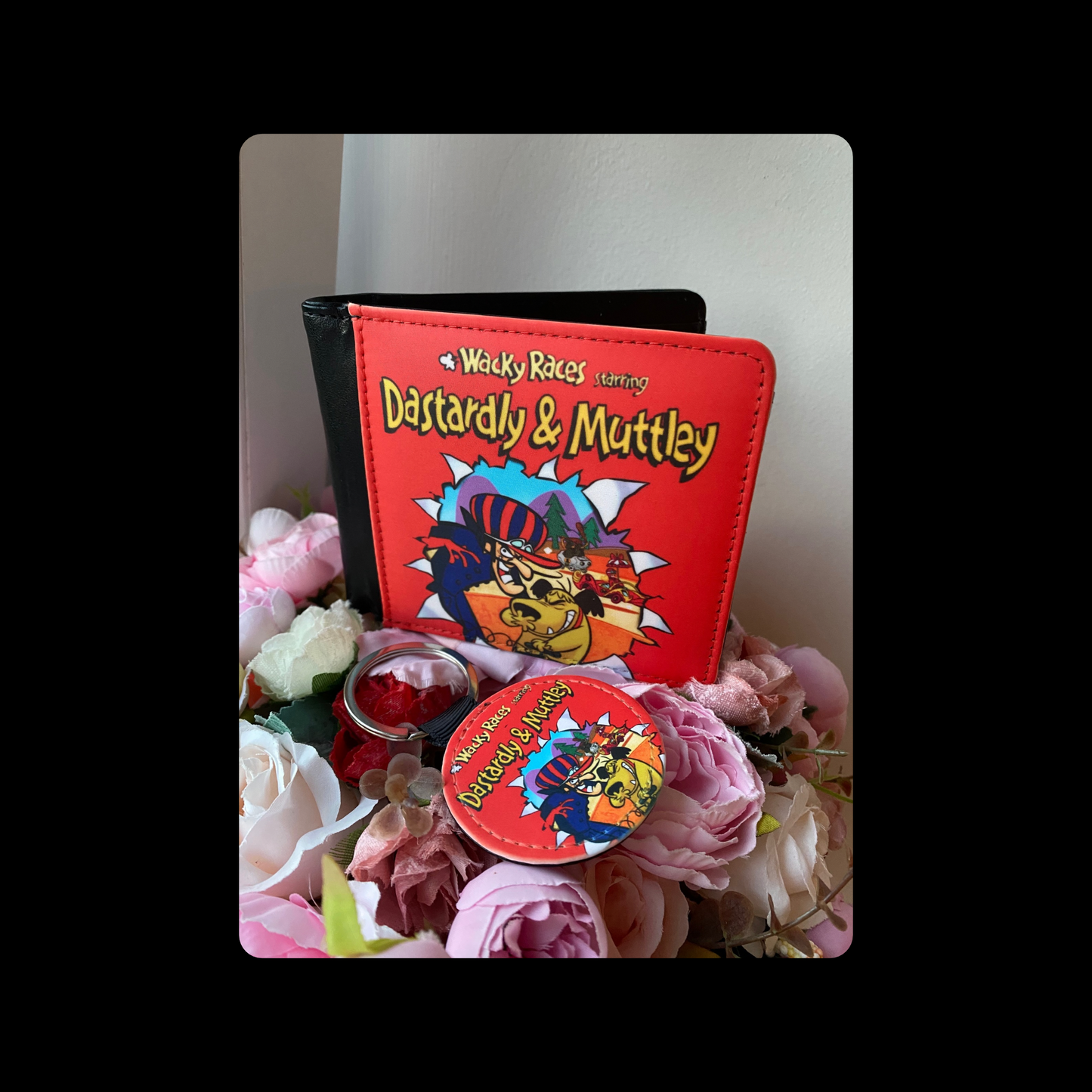 Dastardly & Muttley Wacky Races PU Material Wallet & Keyring