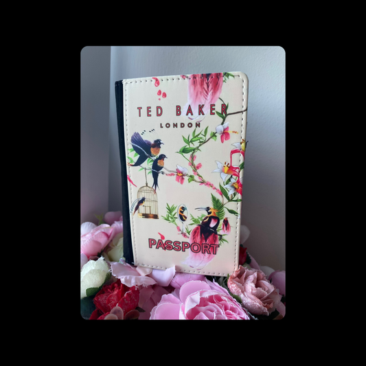 Ted Baker Birds PU Material Passport Holder