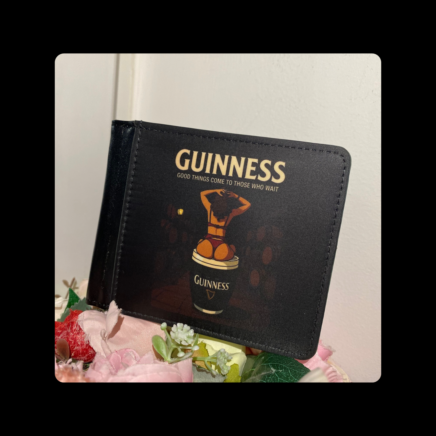 Guinness Barrel Pin Up Girl PU Material Wallet
