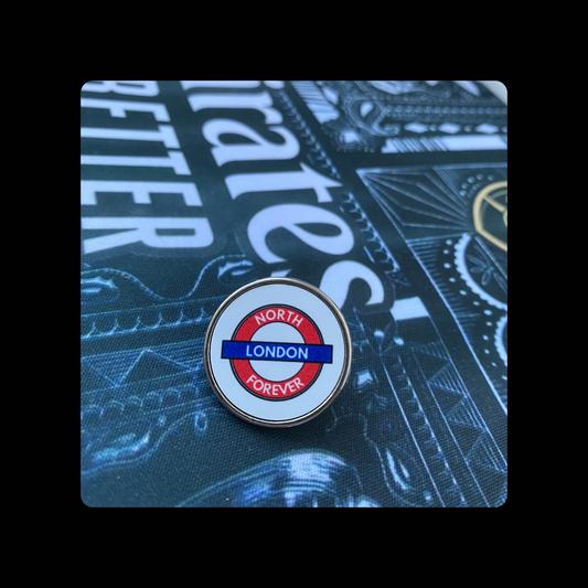 Arsenal Underground Sign North London Forever Round Pin Badge 20mm