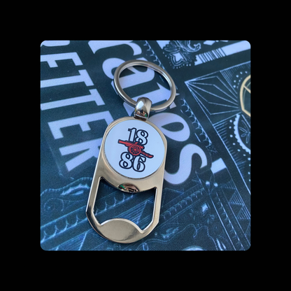 Arsenal 1886 Cannon Metal Keyring Bottle Opener 5cm x 2.7cm
