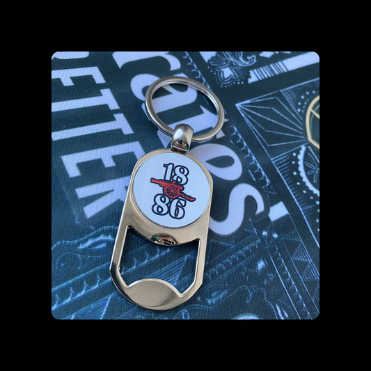 Arsenal 1886 Cannon Metal Keyring Bottle Opener 5cm x 2.7cm