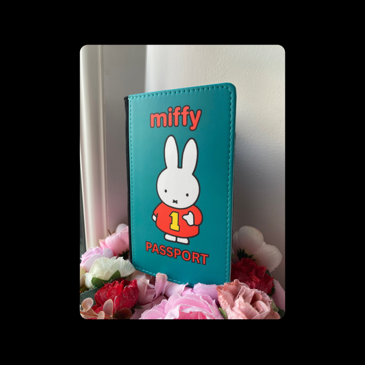 Miffy Teal Coloured PU Material Passport Holder