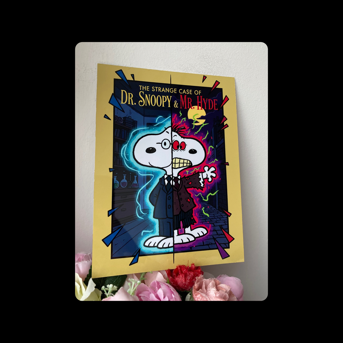 Snoopy Dr Snoopy & Mr Hyde Metal Bar Sign 15cm x 20cm