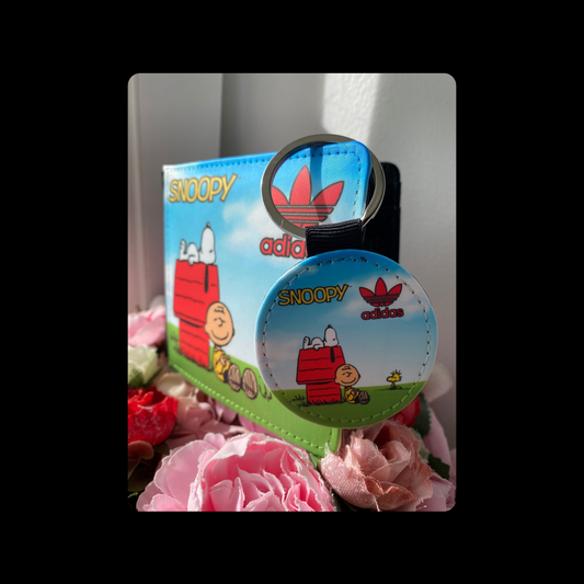 Adidas Snoopy PU Material Wallet & Keyring