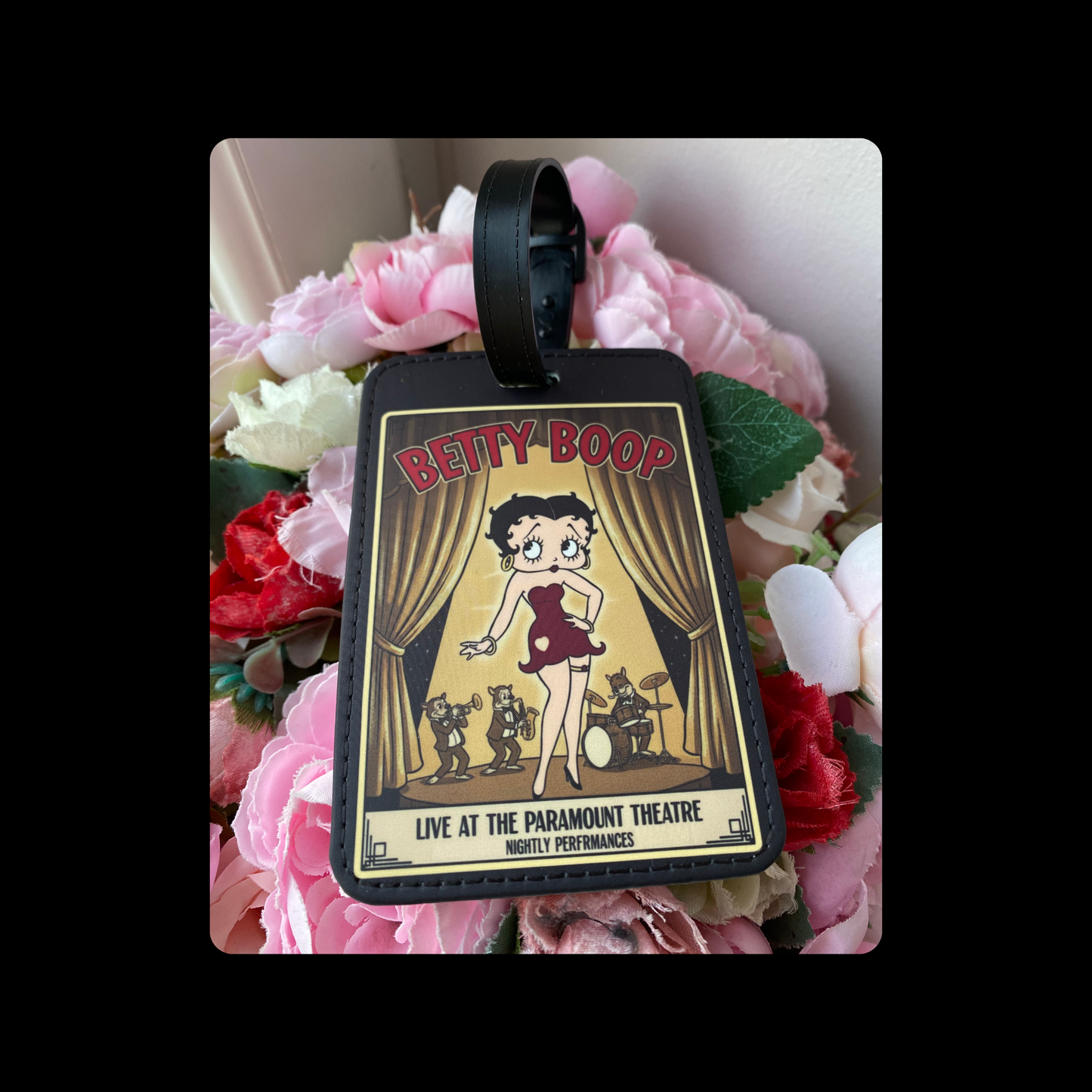 Betty Boop Theatre PU Material Luggage Tag