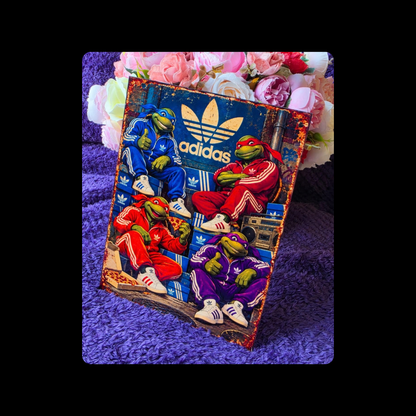 Adidas Teenage Mutant Ninja Turtles Metal Bar Sign 15cm x 20cm