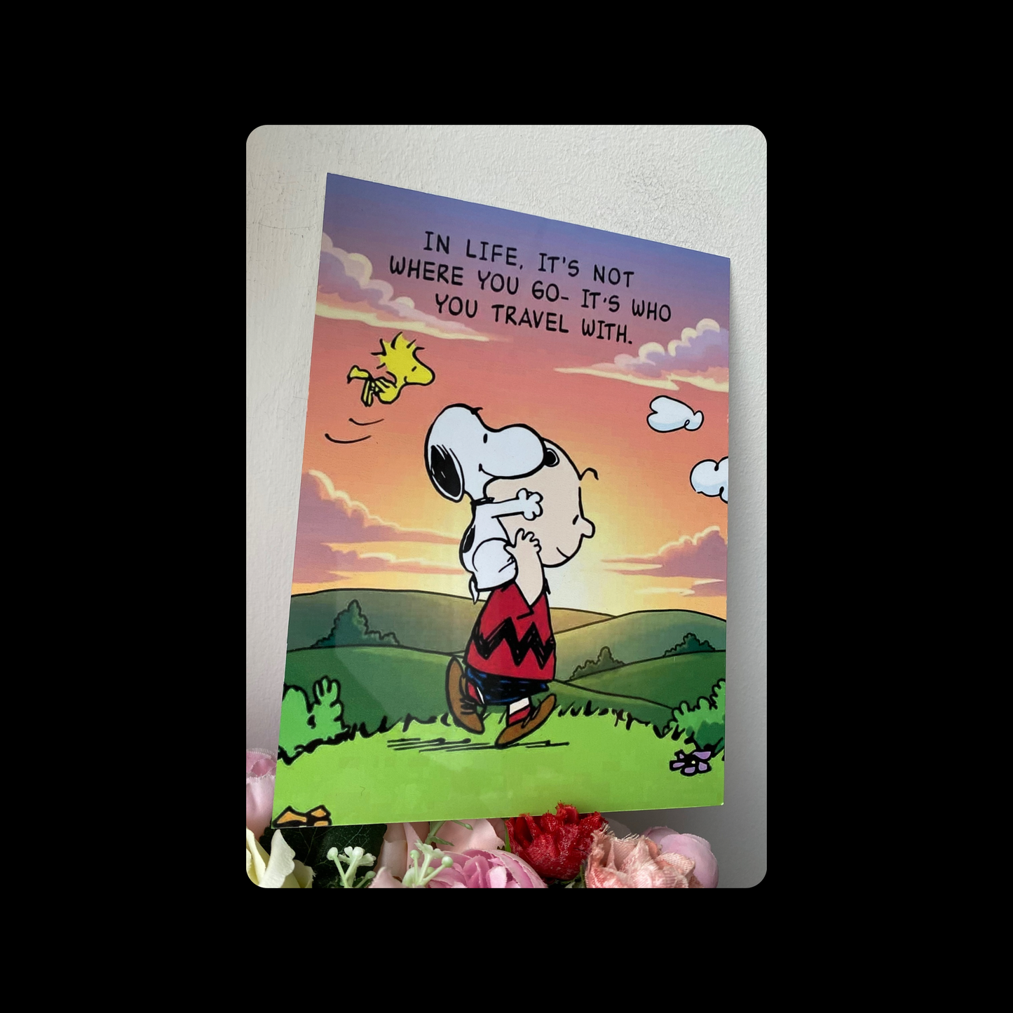 Snoopy In Life Metal Bar Sign 15cm x 20cm