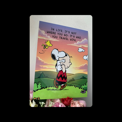 Snoopy In Life Metal Bar Sign 15cm x 20cm