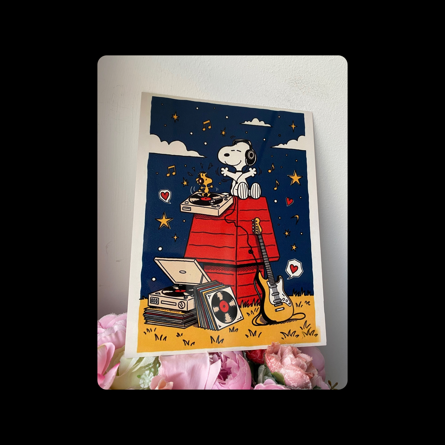 Snoopy Music Metal Bar Sign 15cm x 20cm