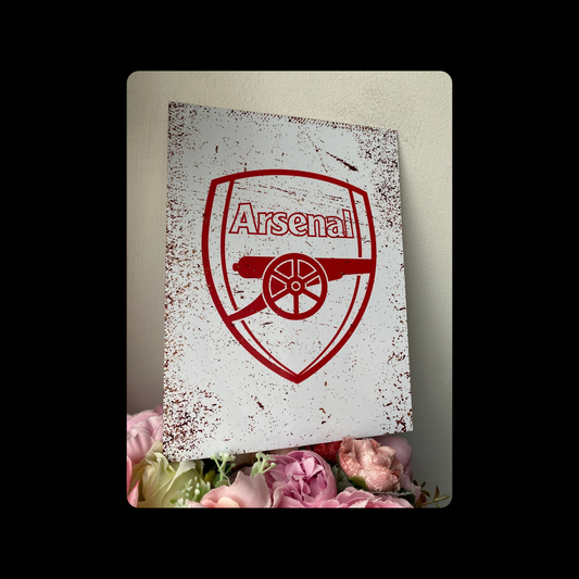 Arsenal Badge Red Version Metal Bar Sign 15cm x 20cm