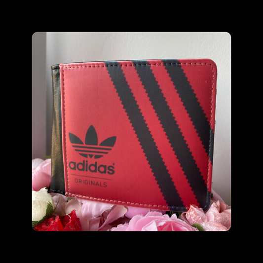 Adidas Originals Scarlet Red & Black Shoebox Style PU Material Wallet