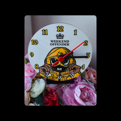 Weekend Offender Football Casual Round MDF Desk Clock 12.7cm (5")