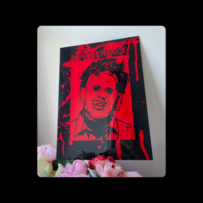 Leatherface Metal Bar Sign 15cm x 20cm