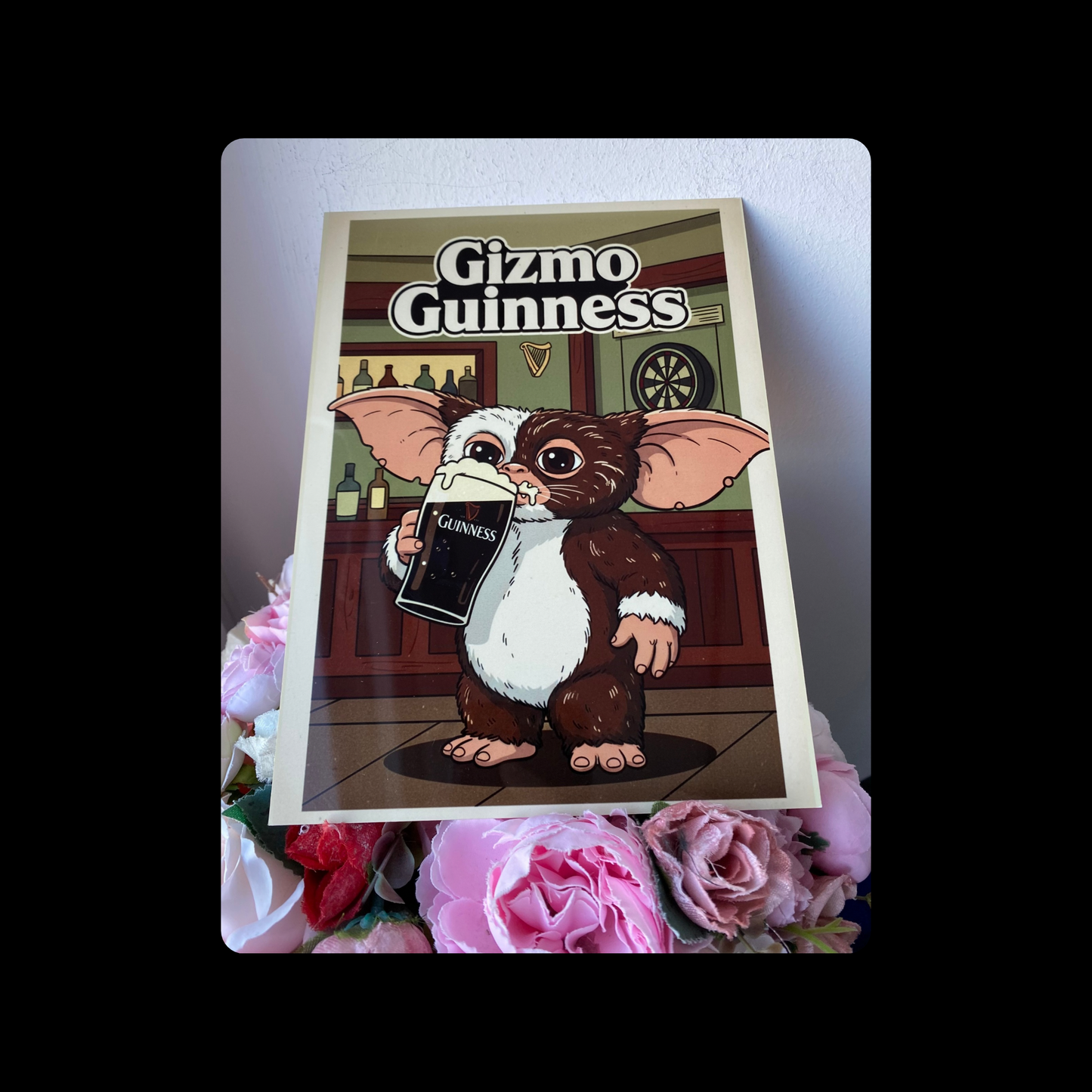 Gizmo Gremlins Guinness Metal Bar Sign 15cm x 20cm