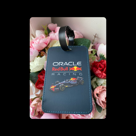 Red Bull F1 Racing Car PU Material Luggage Tag