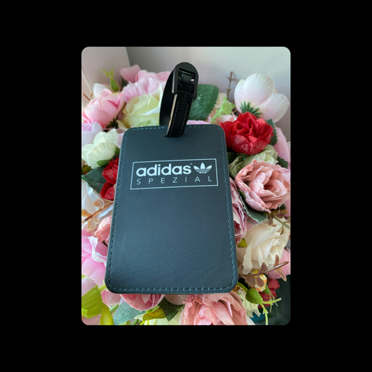 Adidas Spezials Black & White PU Material Luggage Tag