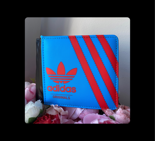 Adidas Originals Blue & Red Shoebox Style PU Material Wallet