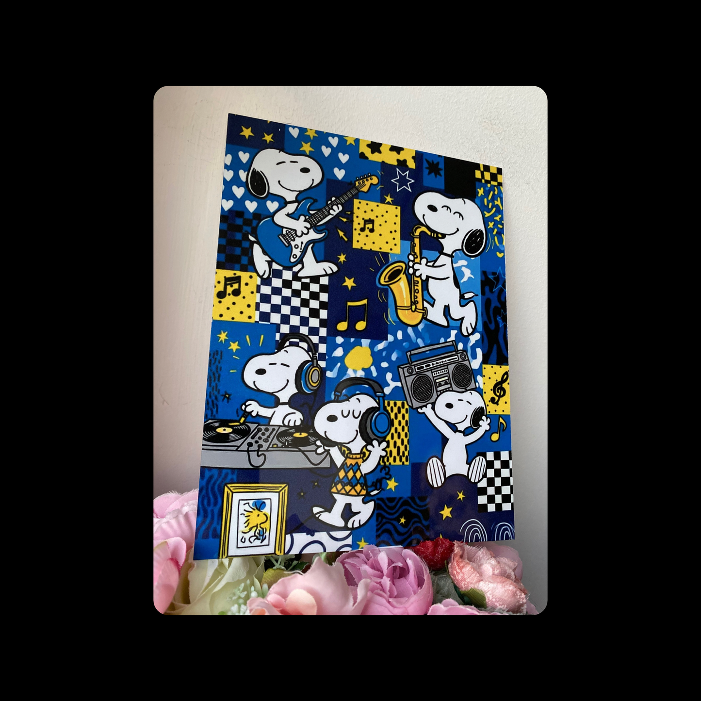 Snoopy Music 5 Image Bar Sign 15cm x 20cm