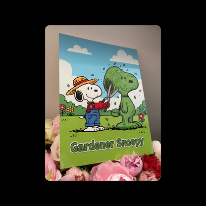 Snoopy Gardener Metal Bar Sign 15cm x 20cm