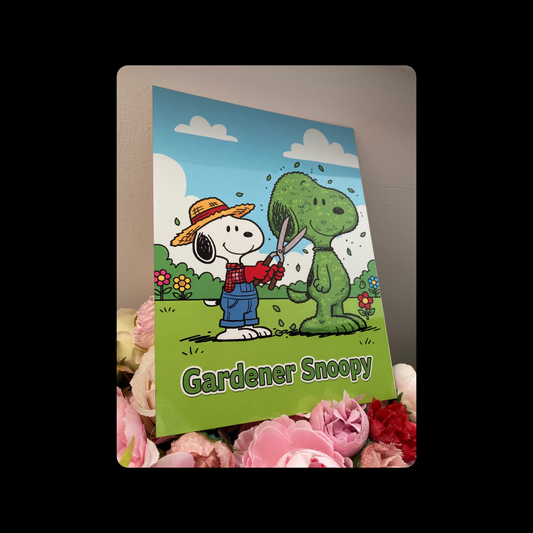 Snoopy Gardener Metal Bar Sign 15cm x 20cm