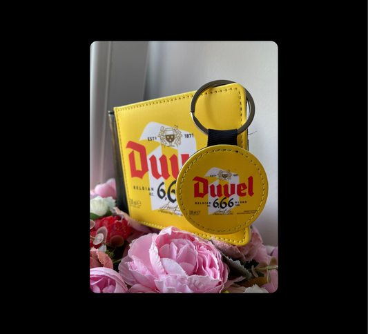 Duvel Blond Belgium Beer PU Material Wallet & Keyring