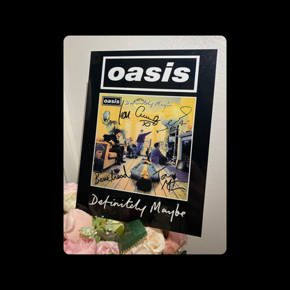 Oasis Definitely Maybe Metal Bar Sign 15cm x 20cm