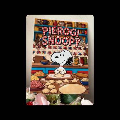 Snoopy Pierogi Metal Bar Sign 15cm x 20cm