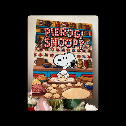 Snoopy Pierogi Metal Bar Sign 15cm x 20cm