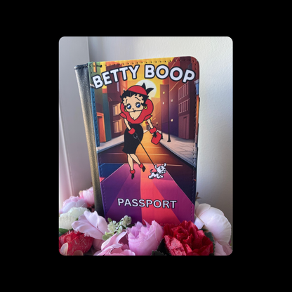 Betty Boop PU Material Passport Holder