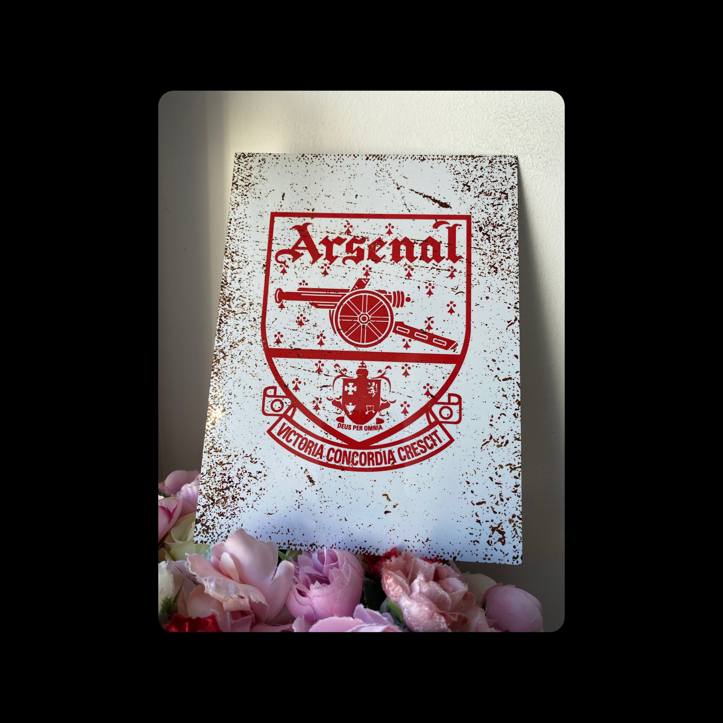 Arsenal 1949-1990 Badge Metal Bar Sign 15cm x 20cm