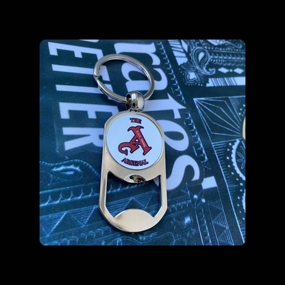 Arsenal The Arsenal Est. 1886 Gothic A Metal Keyring Bottle Opener 5cm x 2.7cm