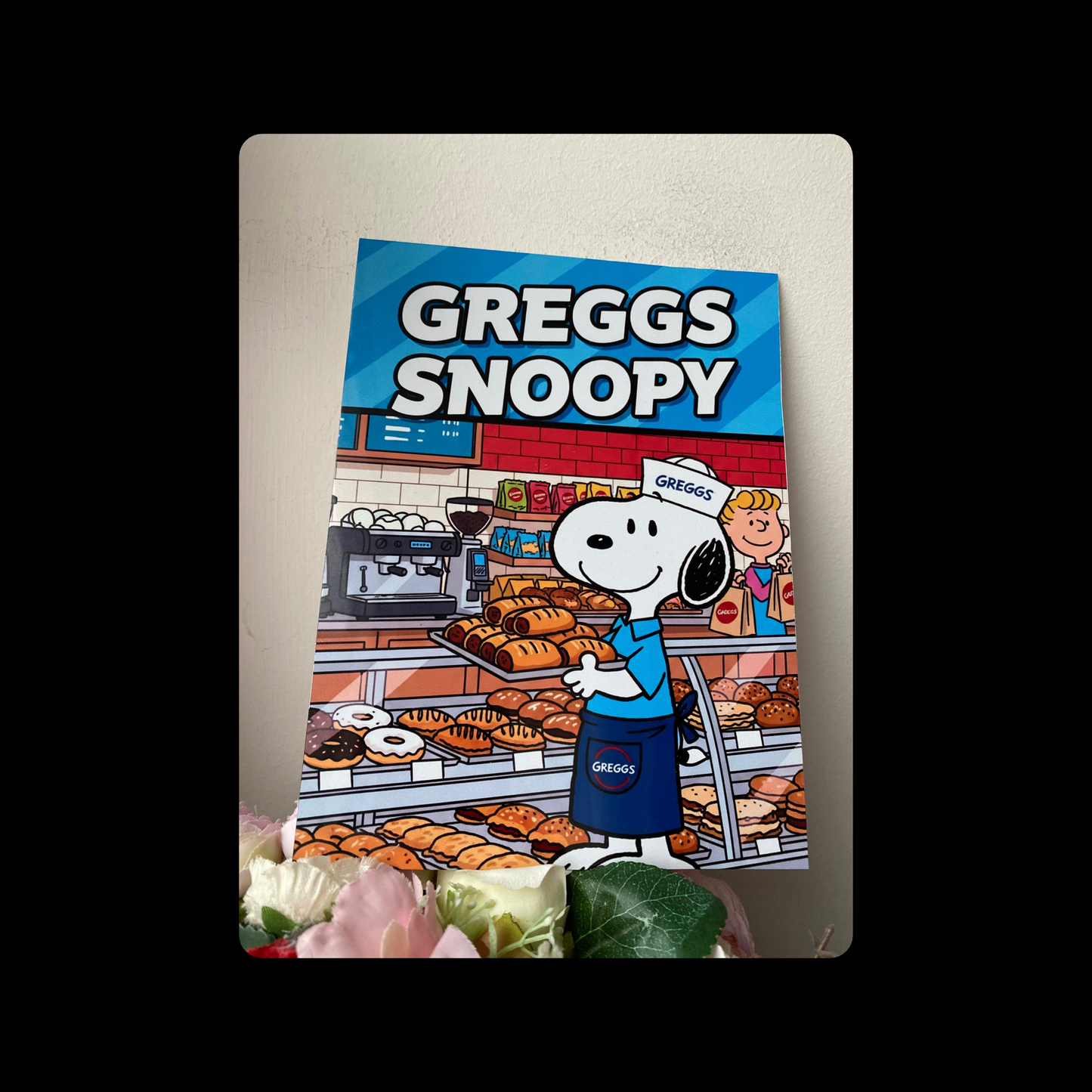 Snoopy Greggs Bakery Metal Bar Sign 15cm x 20cm