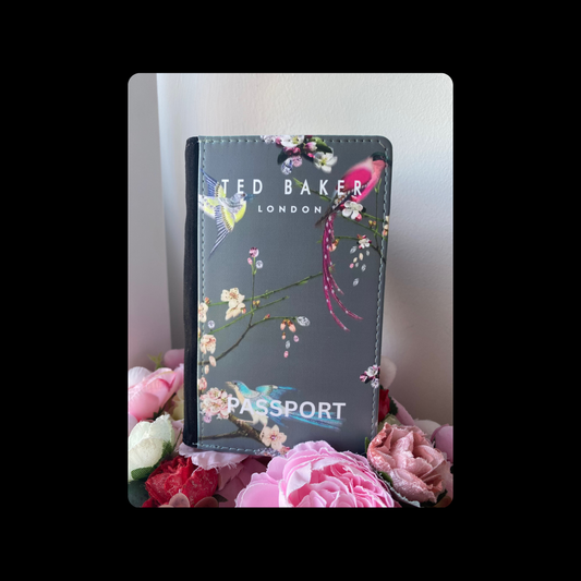 Ted Baker Hummingbirds PU Material Passport Holder