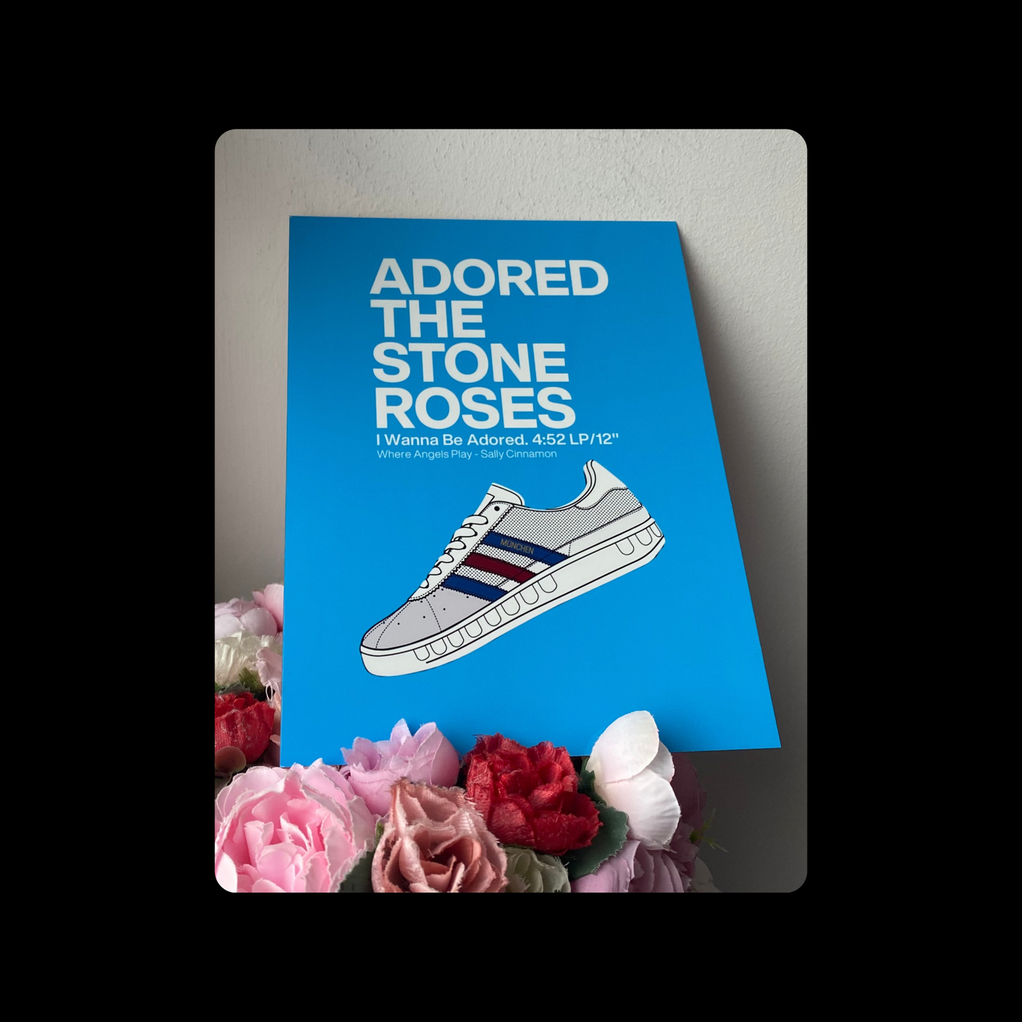 Adidas The Stone Roses Adored Metal Bar Sign 15cm x 20cm
