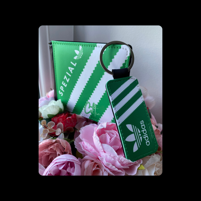 Adidas Spezial Celtic Green & White  PU Material Wallet & Keyring