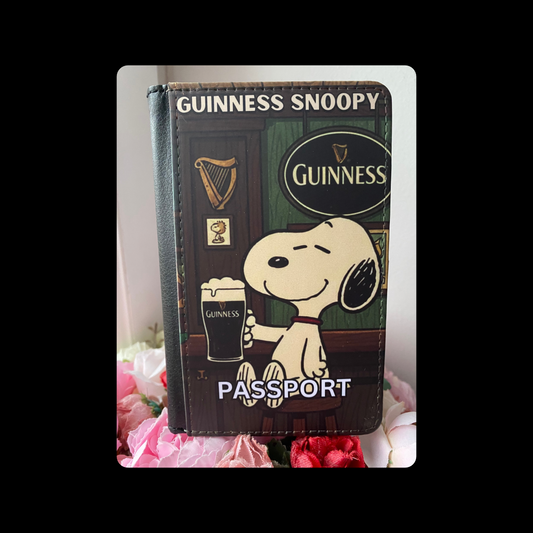 Snoopy Guinness PU Material Passport Holder