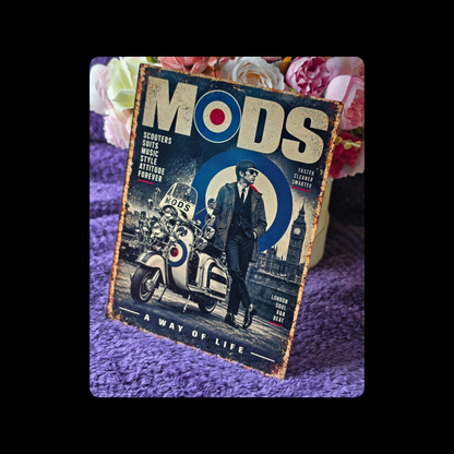 MODS Metal Bar Sign 15cm x 20cm