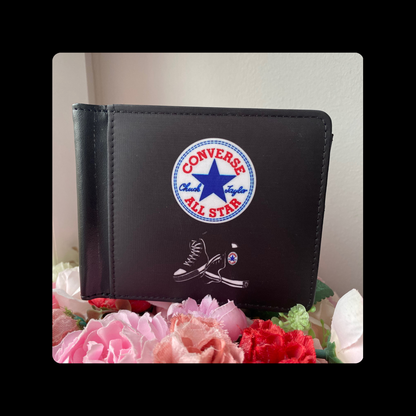 Converse Black PU Material Wallet & Keyring