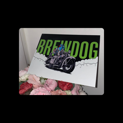 Brewdog Wingman Beer Motorcycle Metal Sign 15cm x 20cm