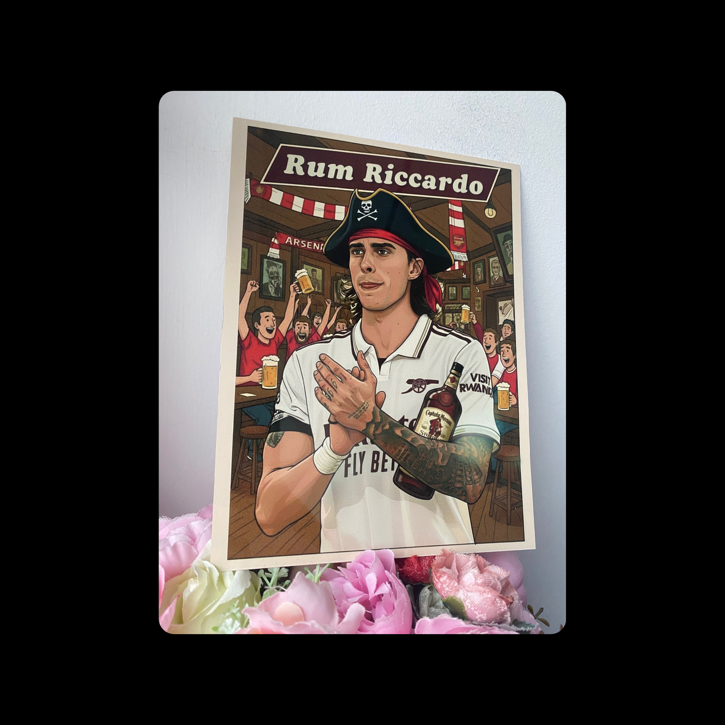 Arsenal Rum Riccardo (Calafiori) Metal Bar Sign 15cm x 20cm