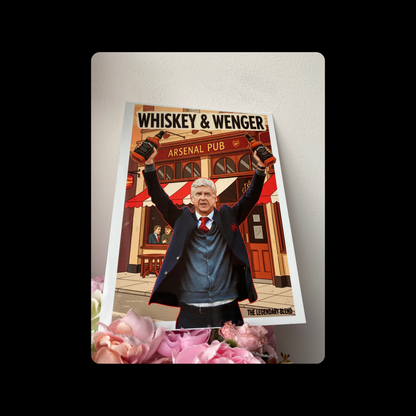 Arsenal Whiskey & Wenger Metal Bar Sign 15cm x 20cm